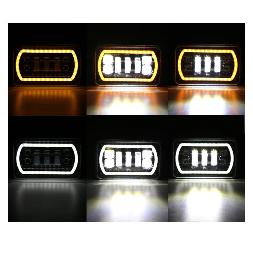 2020 Hot Sale DRL Square Car Led Headlight with Turning Light Universal