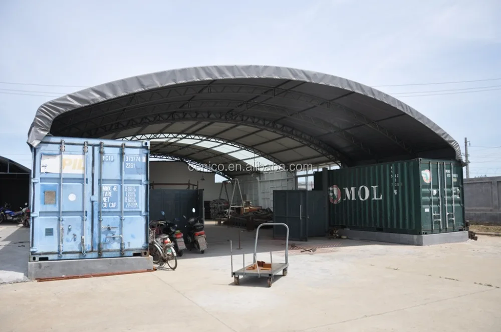 Fabric Building Structure , Trussed Container Roof Cover