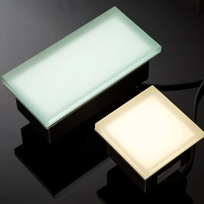 
Shenzhen paver recessed wall lights 20x20 IP67 led glass brick 