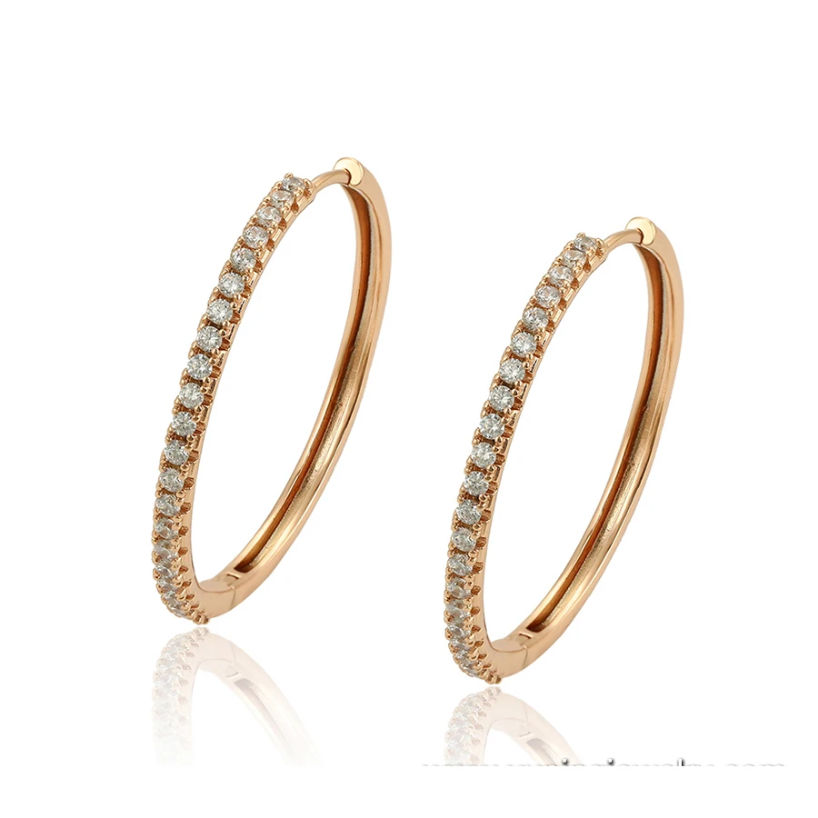 97584 xuping  wholesale price stone hopp earring jewelry 18 gold plated earrings