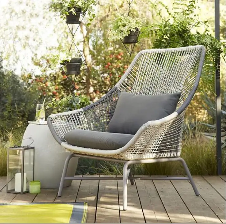 Outdoor Garden Coffee Set Rattan Wicker Lounge Chair Garden Chair
