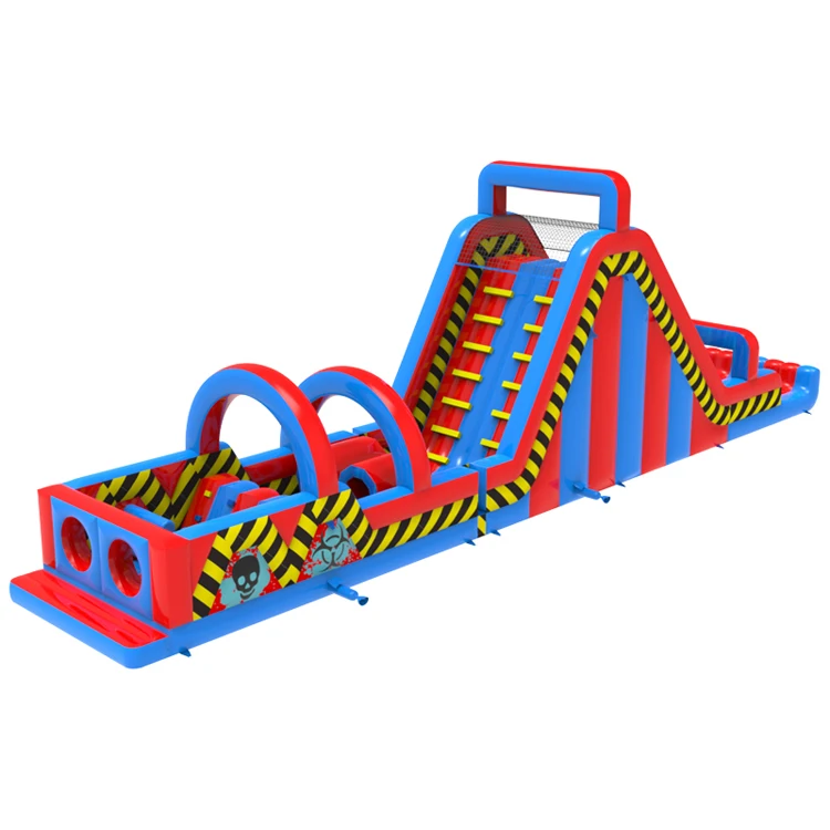Toxic theme marble Inflatable Obstacle Course outdoor challenge game
