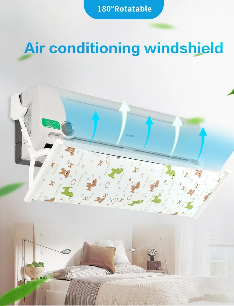 HUIFAN Anti-straight Blow Air Conditioning Wind deflector Adjustable Baffle Anti-cold Baffle