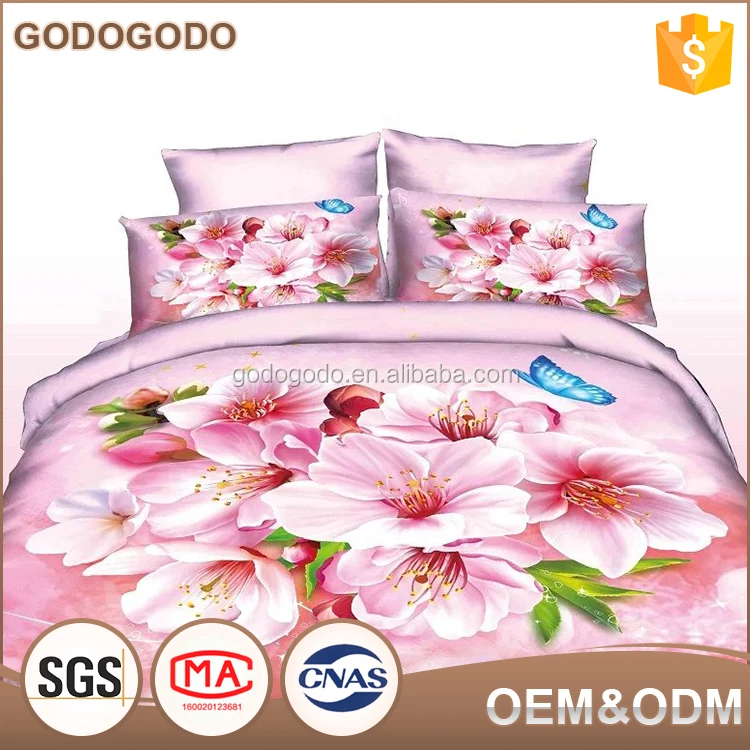 
Luxury Wedding Bed Sheet Comforter 4Pcs King Size Custom Print 3D Printed Bedding Set 