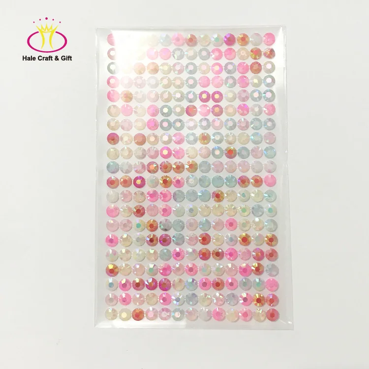 High Quality Face Body Gem Acrylic Stone Crystal Rhinestone Craft Sticker Sheets