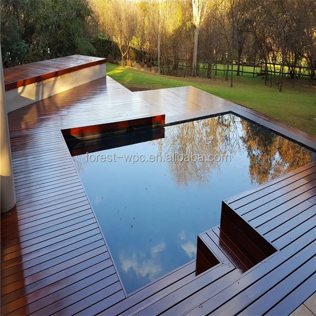 gazebo outdoor artificial wood flooring