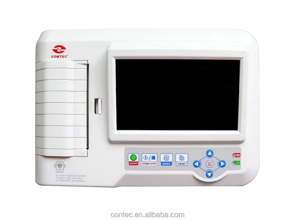 CONTEC ECG600G сенсорный экран 6-ти канальный электрокардиограф ЭКГ + программное обеспечения для подключения к компьютеру