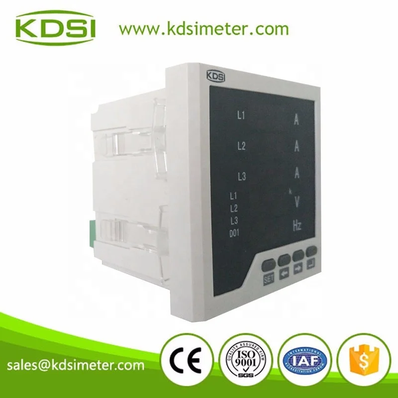 KDSI 3 Phase Digital Ammeter and Voltmeter Frequency Combined Meter