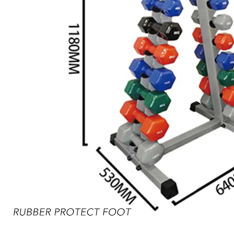 Cheap home use 10pairs Vertical Dumbbell Rack