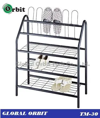 Easy to Assemble Stainless Steel Cheap Plastic Metal Shoe Rack