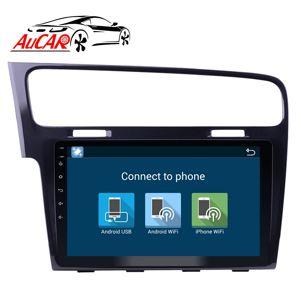 Автомобильный радиоприемник AuCar, 10,1 дюйма, Android 10, сенсорный экран, стерео, видео, GPS-навигация, головное устройство для VW Volkswagen Golf 7 LHD 2014-2019