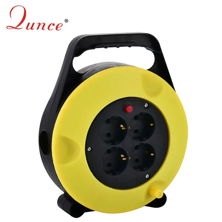 8 м 4gang немецкий разъем кабельного барабана с термической резки QC1220-0