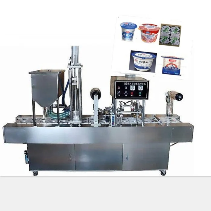 Automatic Plastic Jelly Yogurt Water Cup Filling Sealing Machine