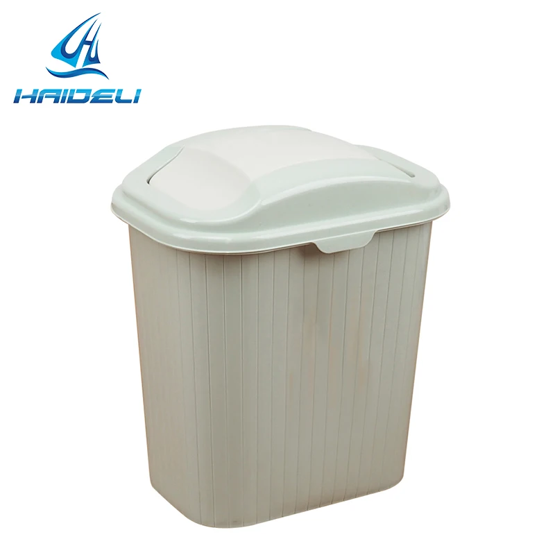 Office Kitchen Round Small Garbage Bin Cute Carton Open Trash Can