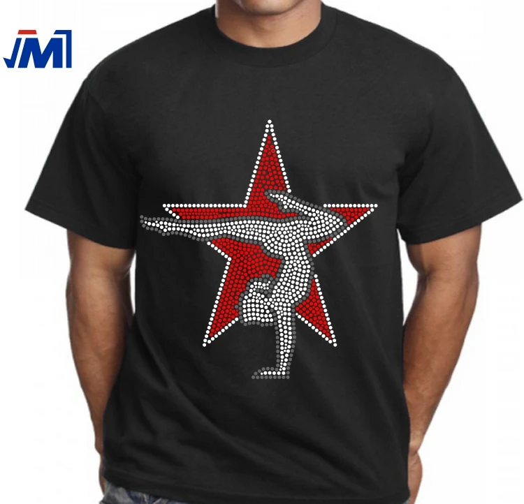 Gymnastics hot fix rhinestone appliques design for clothing
