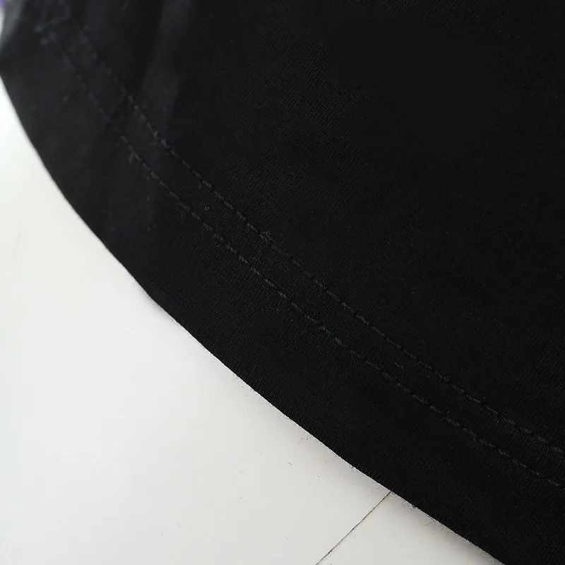 china factory direct clothing 95 cotton 5 spandex t-shirts without collar plain black t shirts wholesale custom quality online