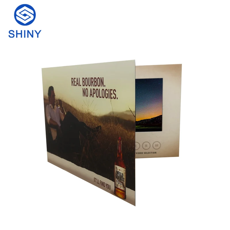 Newest Invitation 4.3inch lcd screen invitation card US top selling video brochure