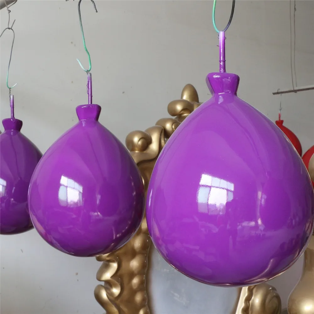 indoor colorful fiberglass stand hot air balloon for window display