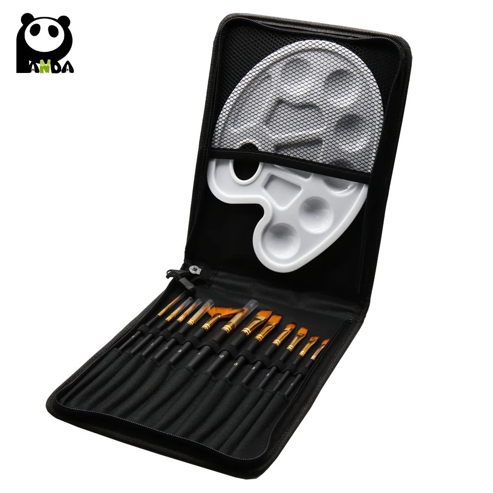 Wholesale High Quality Free Sample Wholesale Fine Nylon Hair Artist Paint Brush With Brush Bag