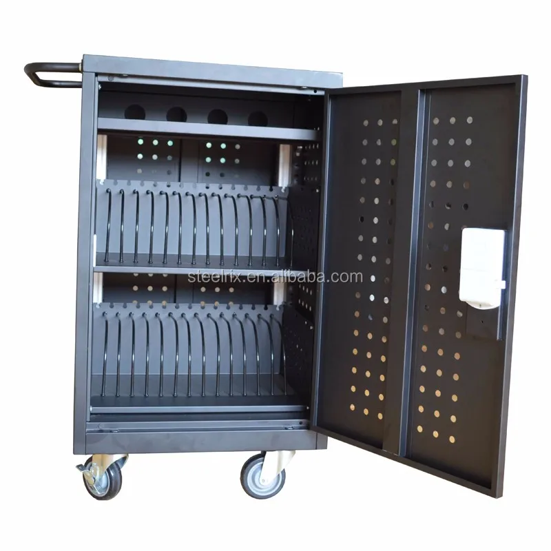Tablet storage and charging cart for 30 devices BIFMA approved made in China