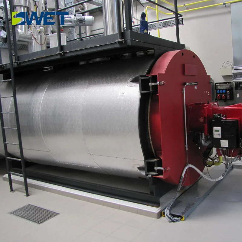 Horizontal 2000 kg Gas fired Hot Water Boilers for Swimming Pool Schools and Hospitals