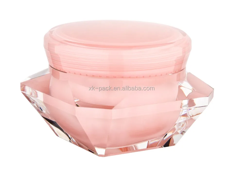 beauty diamond acrylic empty cosmeteic cream jar 5g 15g 30g 50g