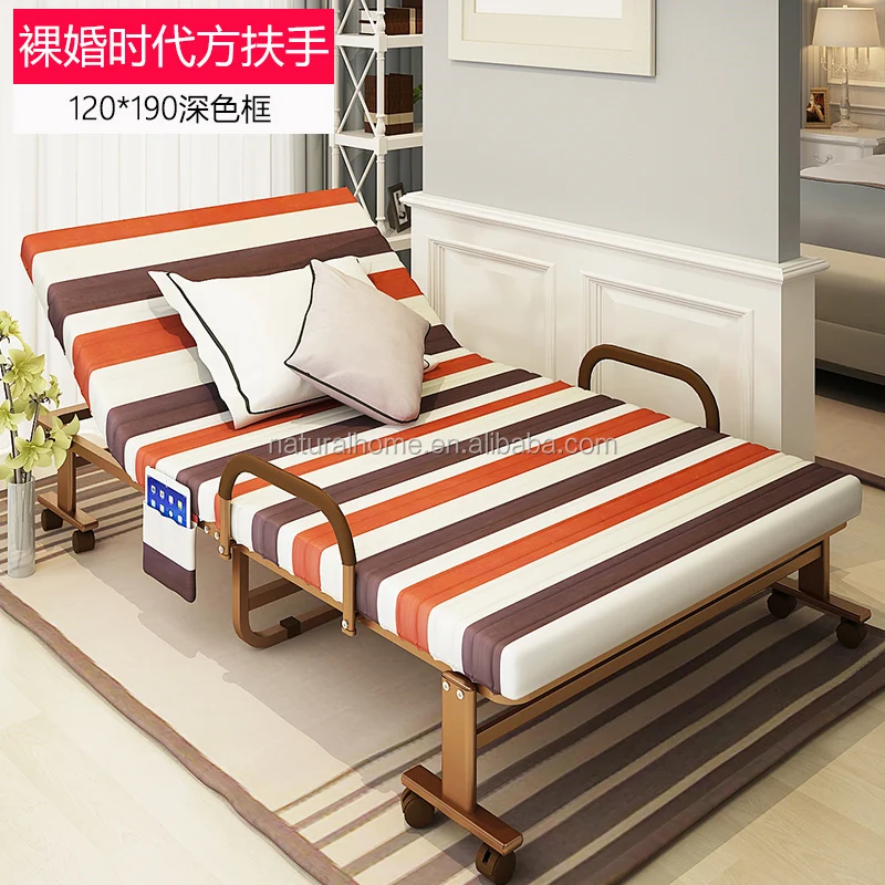 Cheap Price Single Metal Hospital Folding Bed With Soft Mattress High quality Steady Home Furniture