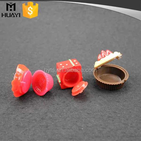 wholesale mini cute colorful christmas cupcake lip balm container