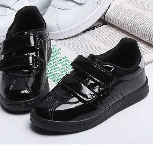 No Brand simple skateboard kids school shoes black Sport Shoes