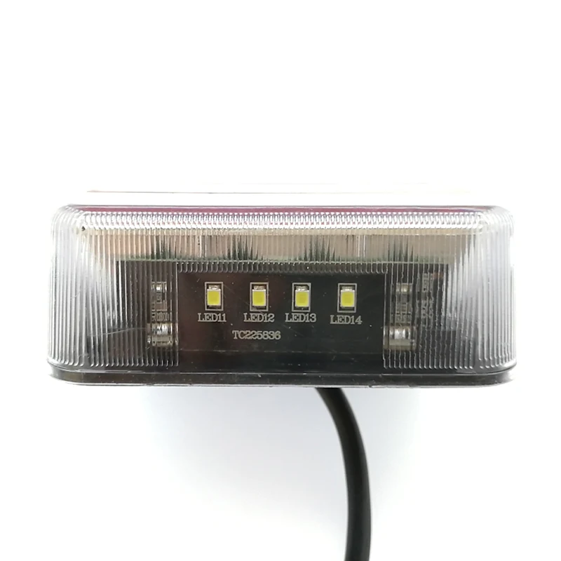 Super Bright Truck Trailer LED Stop Turn Tail Lights License Plate Lamp with Reflector