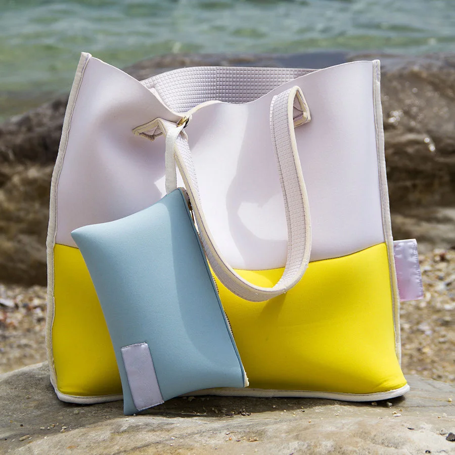 Designer Tote Bag Custom Logo Beach Travel Tote Bag High Quality Neoprene Tote Bag Luxury Handbag