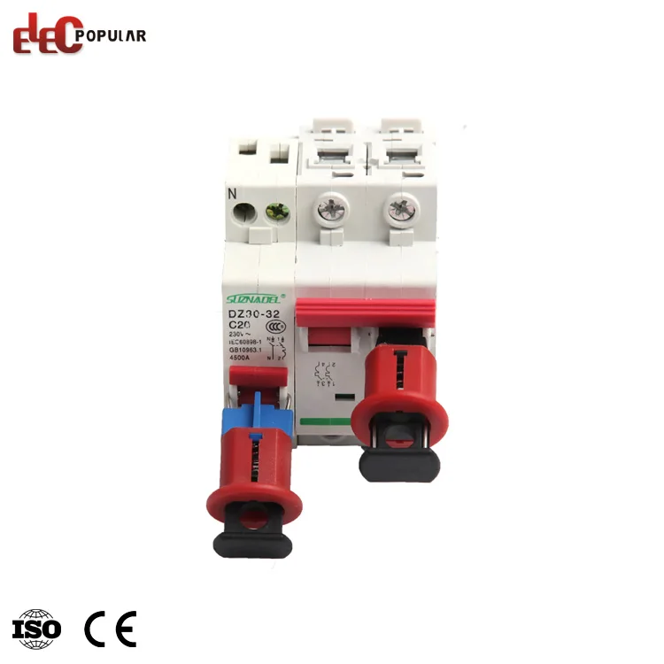 Glass-Filled Nylon Safety Single Multi Pole MCB Miniature Circuit Breaker Lockout
