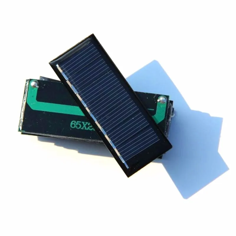 BUHESHUI 0.2W Polycrystalline Silicon Solar Cells 3.5V DIY Solar Power Battery Charger 65*25mm Small Size Epoxy Solar Panels