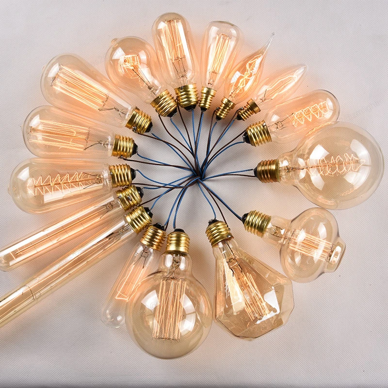 Wholesale 220/240V 25W 40W 60W 100 watt antique E27 edison bulb