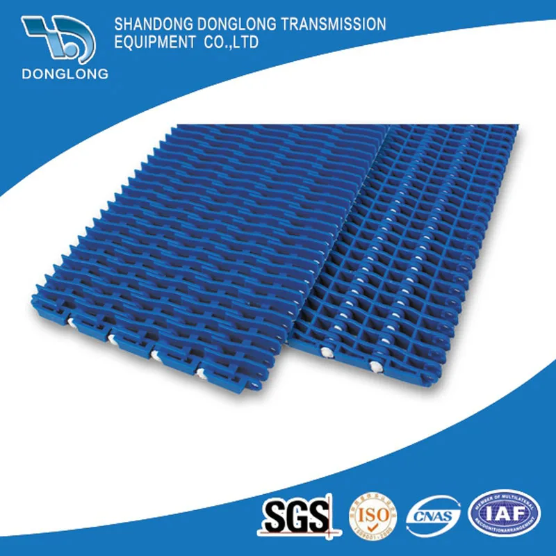 1100 series flat type modular belt food transmission plastic modular belt