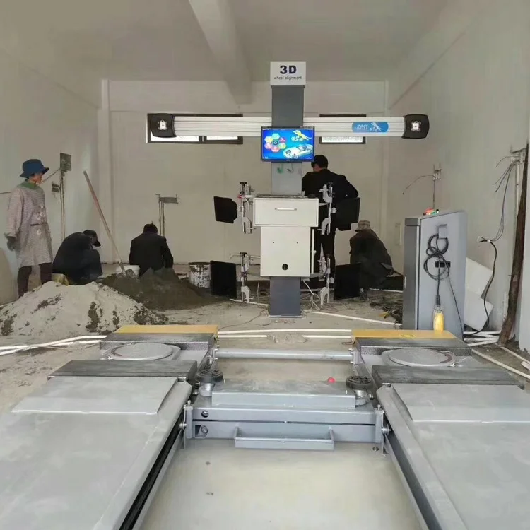 3D four-wheel alignerment machine use for vehicle positioning