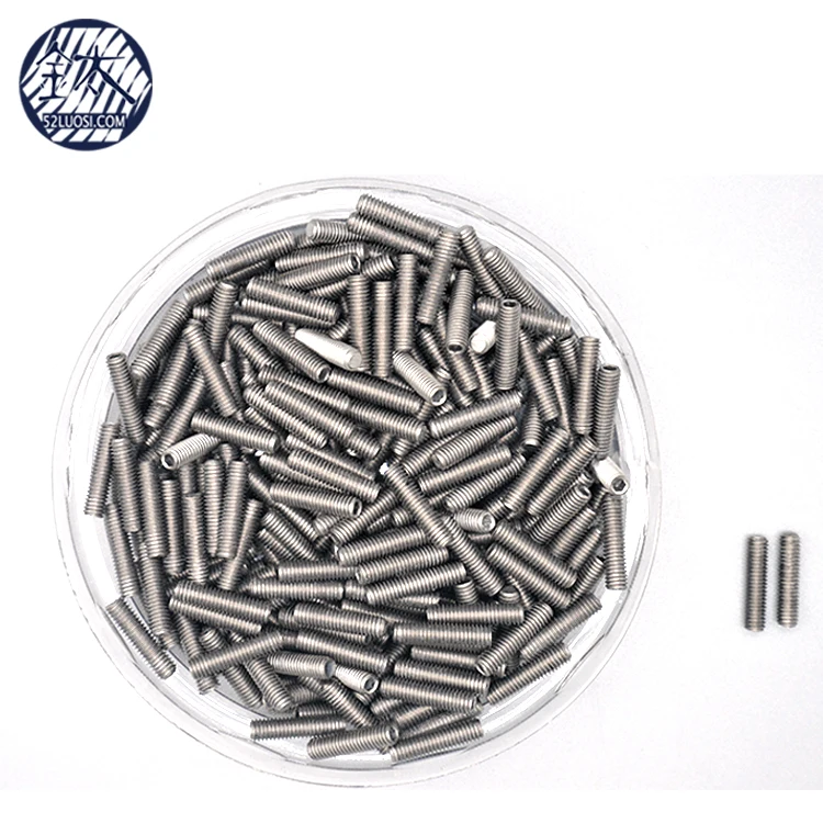 M5 Titanium Hex Socket Set Screws With Flat Point DIN913