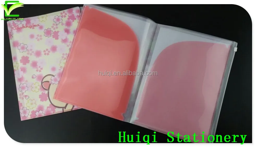 Customized Cover design with waterproof zipper bag Two pocket file Folder for A4 paper