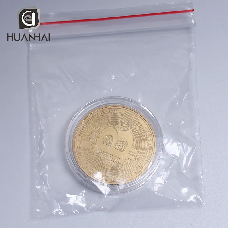 wholesale zinc alloy plating gold silver bronze bitcoin commemorative coin