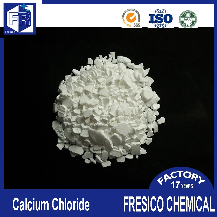 
China manufacturer calcium chloride molecular formula cacl2 flakes 77% 