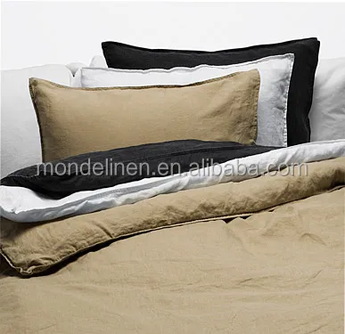 100% stone washed pure linen bed sheet flat sheet