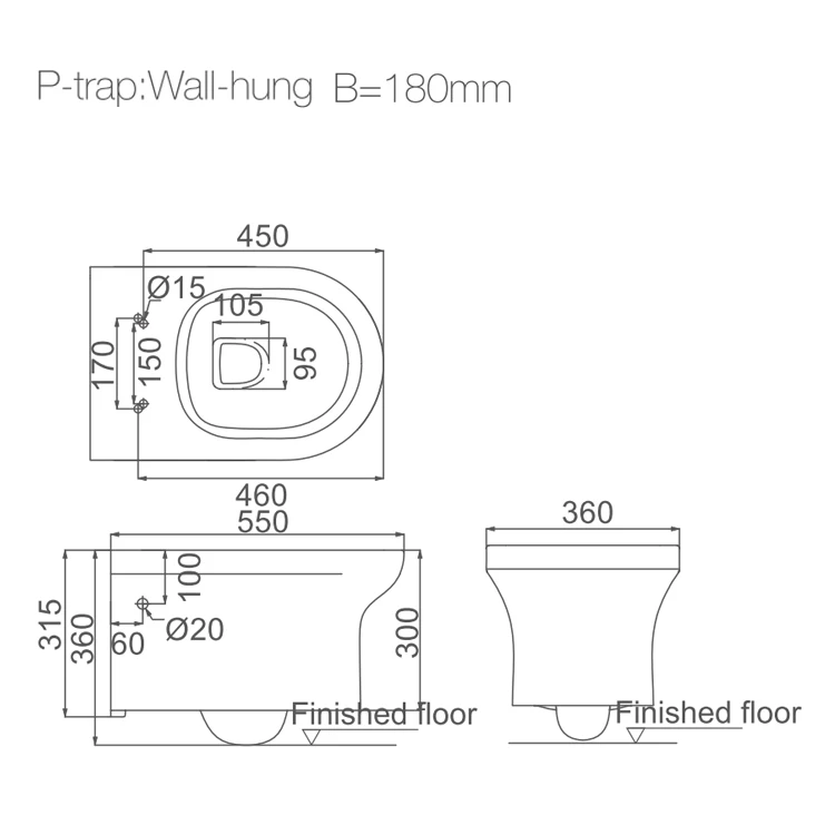 HUIDA China Manufacturers Sanitary ware two Piece WC dual flush Toilet western water closet toilet