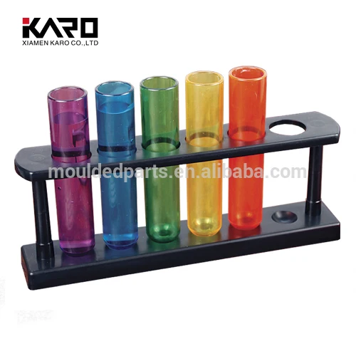 Wine Test Tubes Shots With Plastic Portable Racks for Bar Using