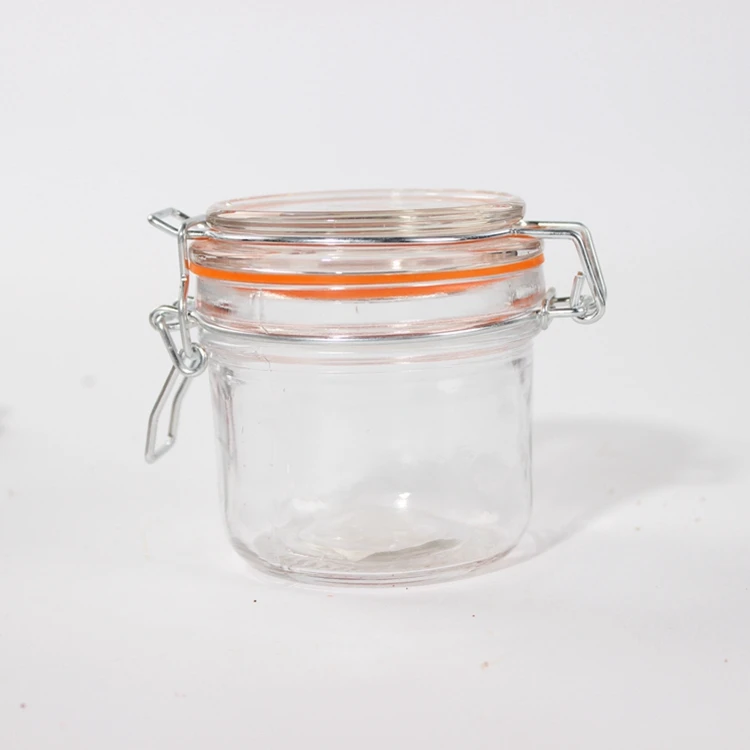 3 Types of Round Shaped Glass Jar with Clip Lids