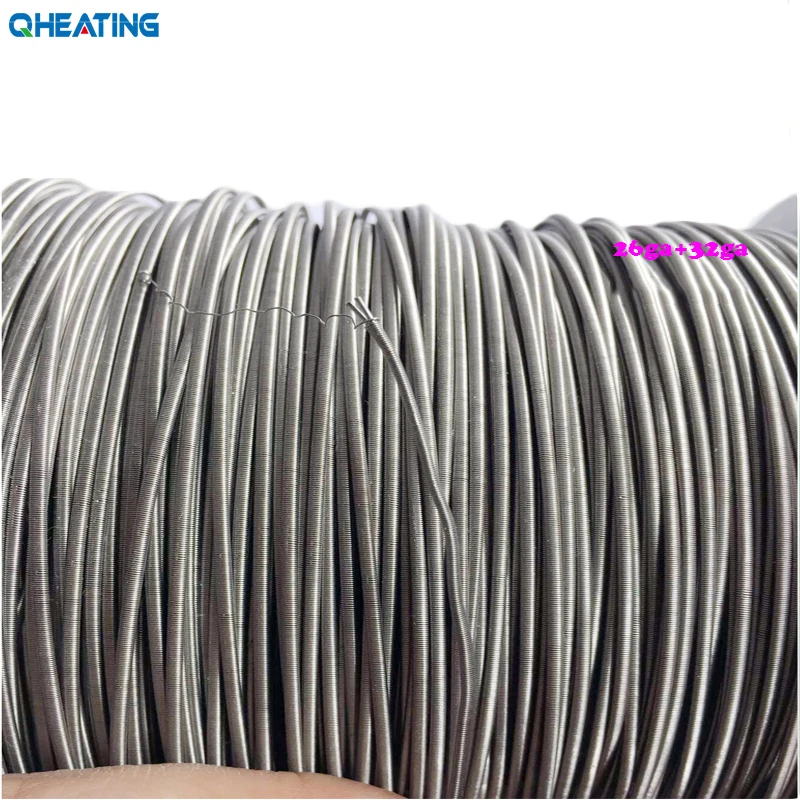 New nichrome clapton wire 28ga*3 outside 32ga/36ga ni80cr20 coil wire in big spool kilo DIY prebuilt vaporizer coil wire