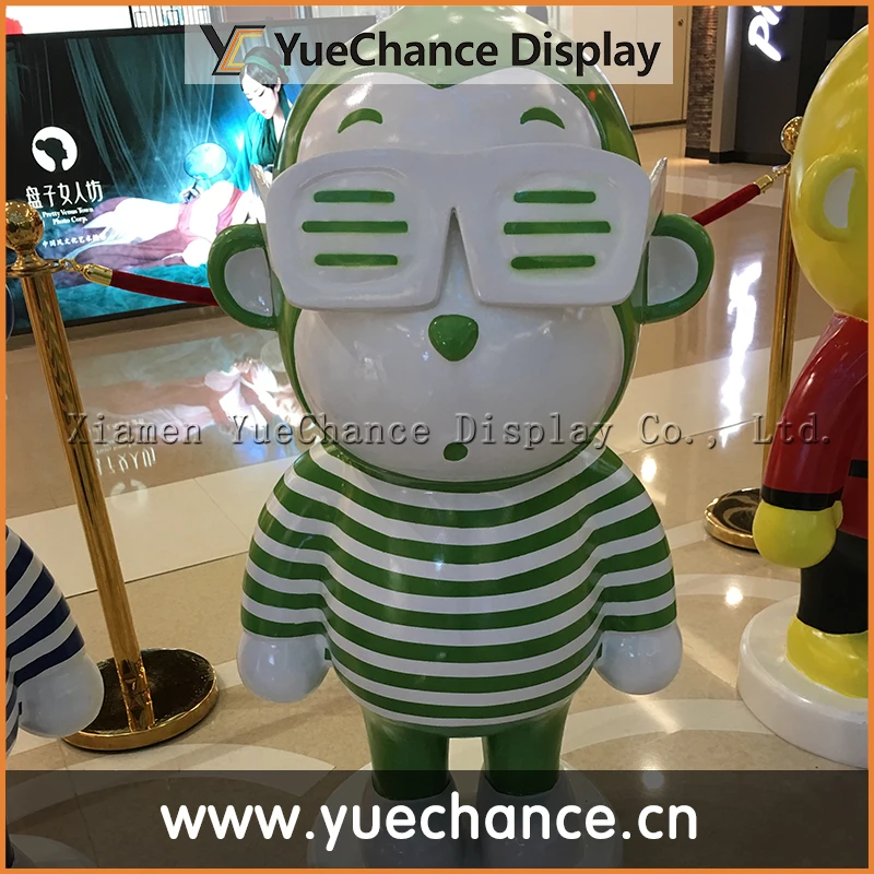Factory custom made home decoration polyresin resin monkey statues