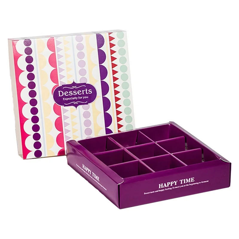 Black Color Customized Macaron Box Custom Packaging Biodegradable Macaron Food Box Package Box For Bakery Shop