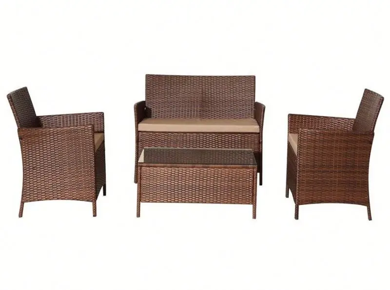 Factory Price Waterproof outdoor sunbed bellagio rattan garden furniture