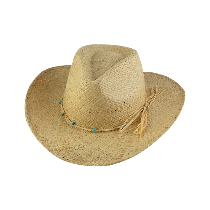100% натуральная соломенная вязаная австралийская ковбойская шляпа из рафии