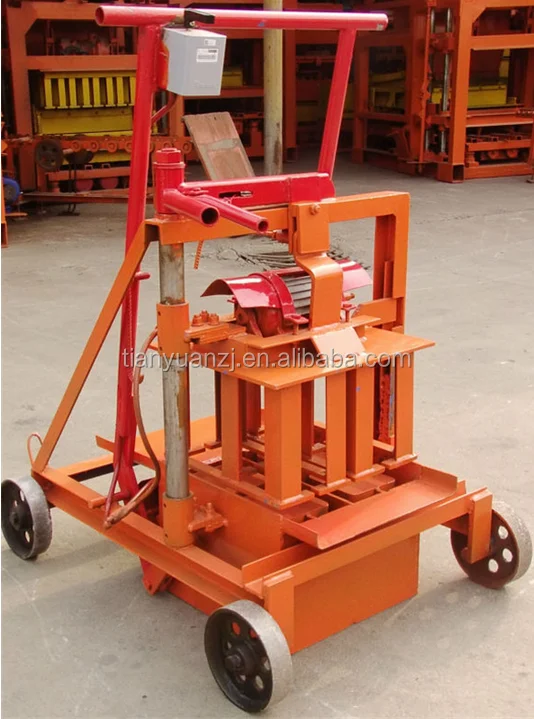 mini electric movable operating concrete block making machine QMR2-45
